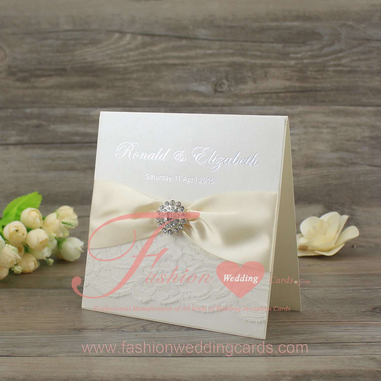Custom Lace Modern Wedding Invitation Ireland